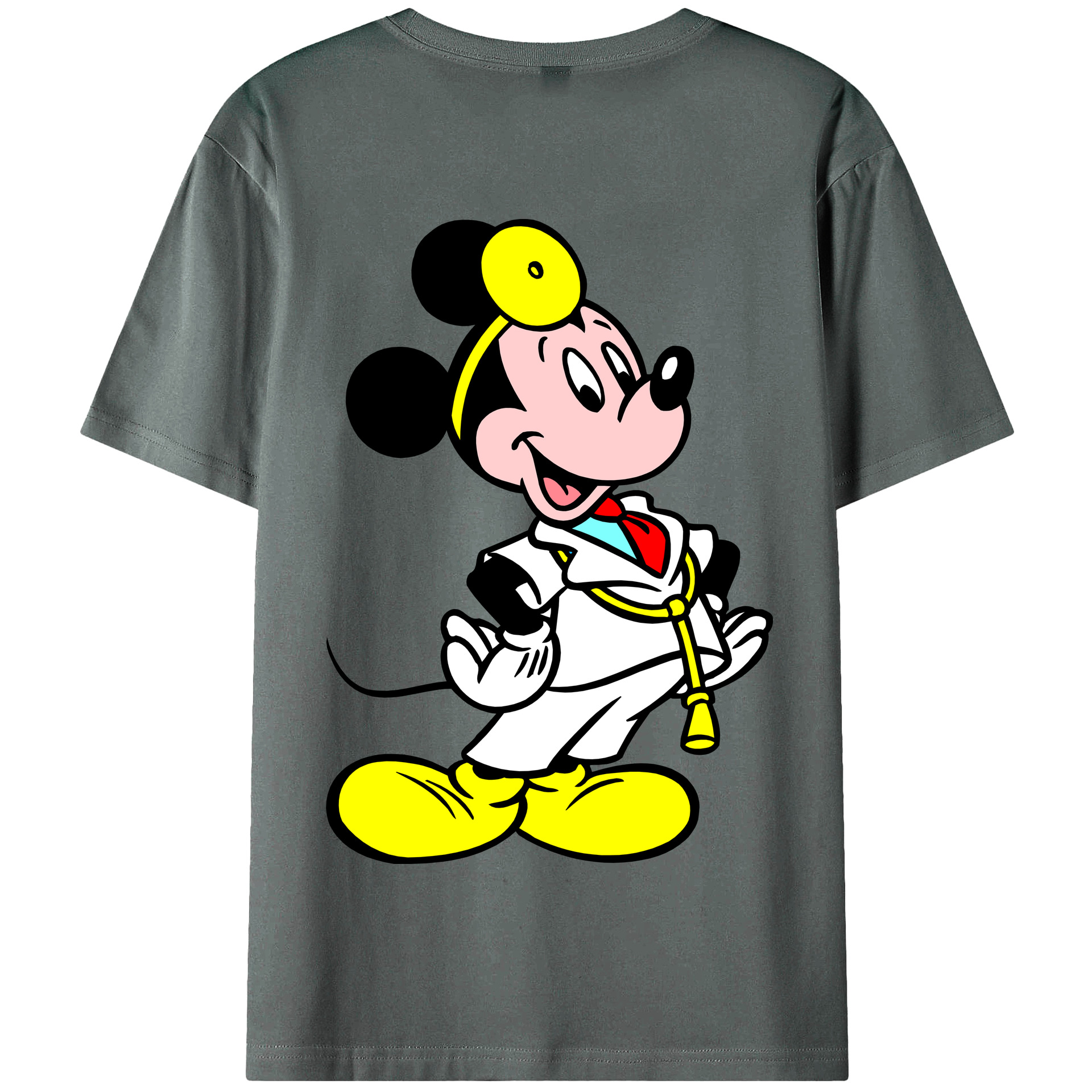 （画像用） ミッキーマウス Mickey Mouse 綿100％半袖Tシャツ（背面プリント）